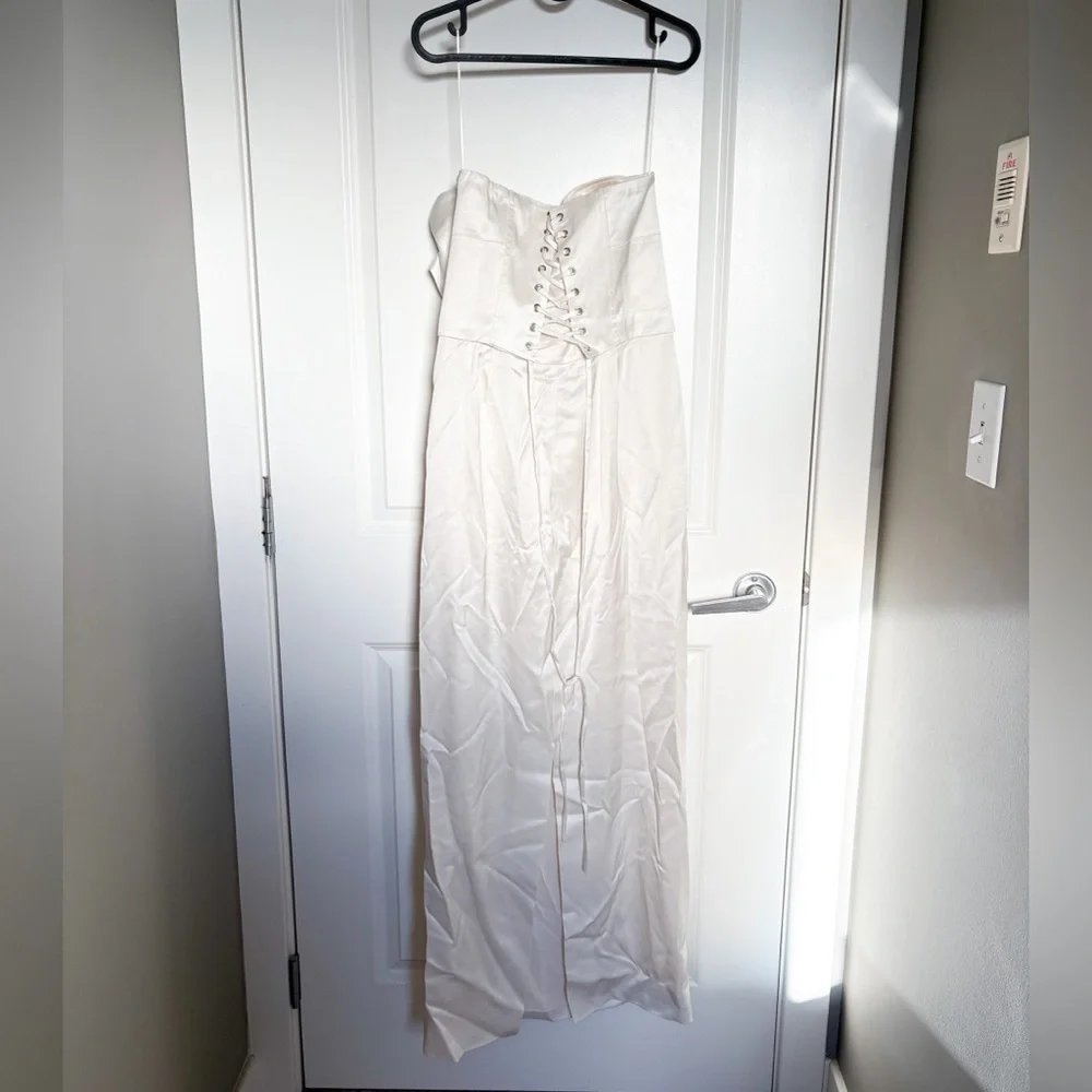 NEW NWT Reformation Ariyah Corset Satin Maxi Wedding Bridal Dress Gown - Picture 7 of 11